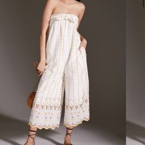Strapless Eyelet Jumpsuit